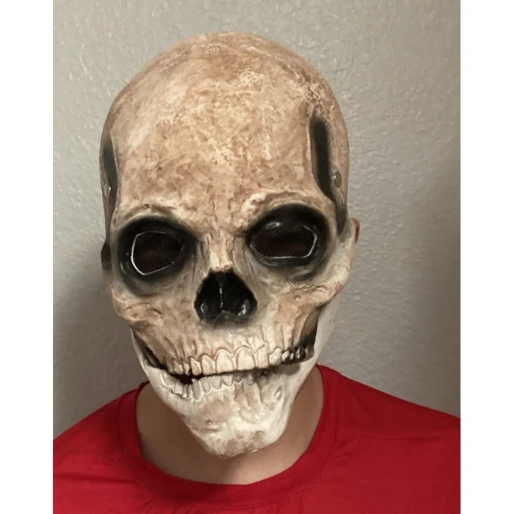 Creepy Halloween‎ Full Head Skull Mask with Moving Jaw - Costume, Cosplay & More